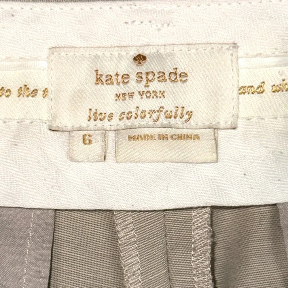 Kate Spade Davis Capri Pants Womens 6 Tan Khaki Stretch Ankle Trouser Casual